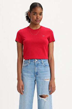Levi's Kadın Kırmızı Yuvarlak Yaka Tişört A4917-0004
