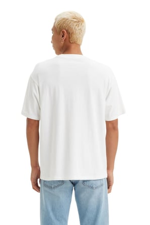 Levi's Logolu Pamuklu Bisiklet Yaka T Shirt Erkek T SHİRT 000RY-0003 BEYAZ