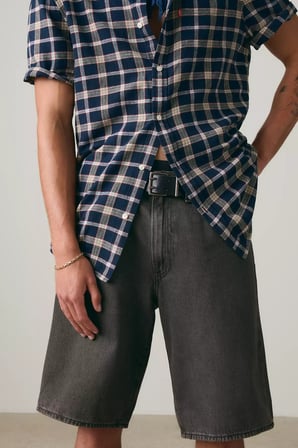 Levi's Premium 478™ Bol Kesim 12" Erkek Siyah Şortu - 001JM-0000