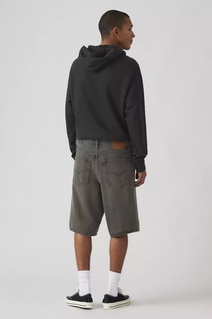 Levi's Premium 478™ Bol Kesim 12" Erkek Siyah Şortu - 001JM-0000