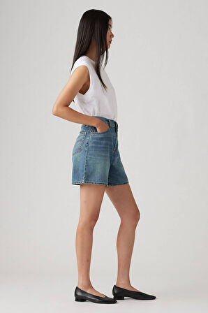 Levi's Kadın Yüksek Bel Bol Keten+ Kot Şort - A9311-0017