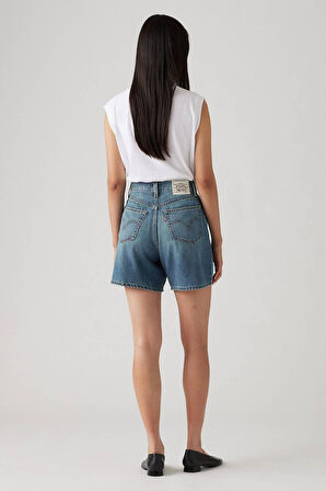 Levi's Kadın Yüksek Bel Bol Keten+ Kot Şort - A9311-0017
