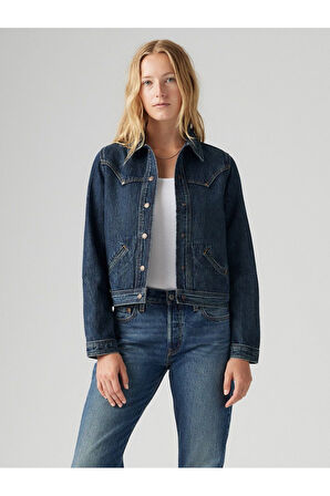 Levi's Kadın Pamuklu Çift Cepli Kot Ceket - 001YL-0000