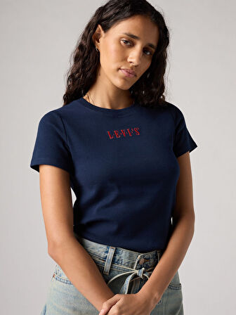 SERIF 1873 KADIN LACİVERT T-SHİRT 001MY-0003