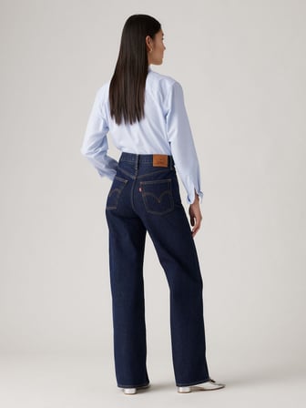 RİBCAGE WİDE LEG TR SHADED VIEW KADIN LACİVERT JEAN KOT PANTOLON 003VD-0001