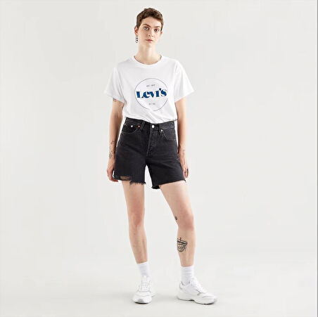 501 MID THIGH SHORT LUNAR BLACK
