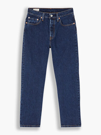 501 CROP SALSA STONEWASH KADIN LACİVERT JEAN KOT DENİM PANTOLON A7739-0000