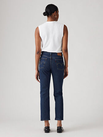 501 CROP SALSA STONEWASH KADIN LACİVERT JEAN KOT DENİM PANTOLON A7739-0000