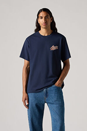 RELAXED FIT ERKEK LACİVERT T-SHİRT A2082-0257