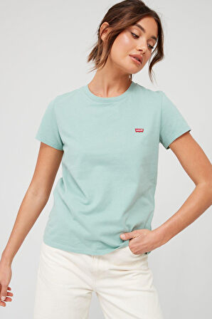 Levi's Kadın Pamuklu Açık Yeşil Basic T-shirt -  A4917-0008