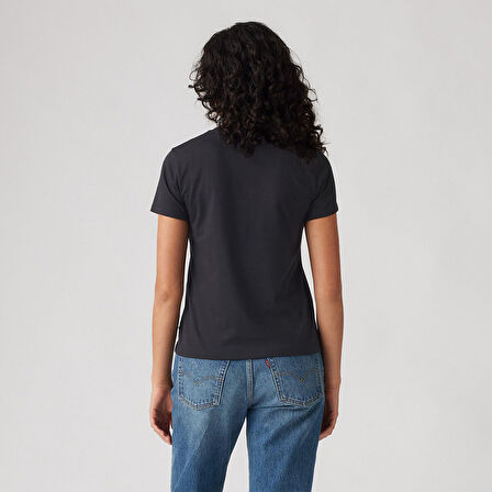 KADIN SİYAH BİSİKLET YAKA T-SHİRT A2086-0379