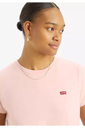 Levis Bisiklet Yaka Pembe Kadın T-Shirt A4917-0006