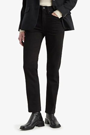 Levi's Kadın 724 Jeans Yüksek Bel Düz Siyah Kot Pantolon - A7744-0010