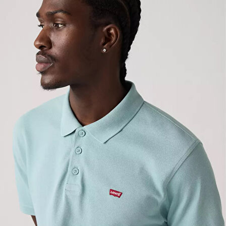 Levi's Erkek 100% Pamuk Standard Fit Polo Yaka Su Yeşili T-Shirt - 35883-0283