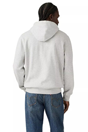 Levis Erkek Baskılı Kapüşonlu Gri Sweatshirt - 38424-0154