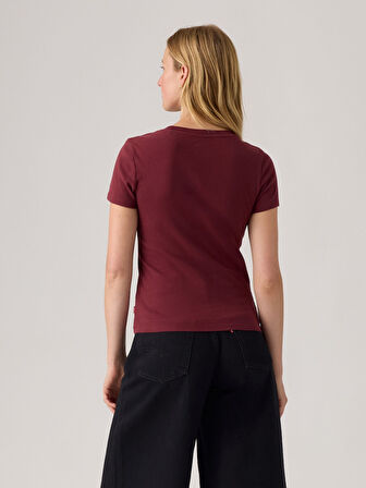 KADIN BİSİKLET YAKA KIRMIZI T-SHİRT 001MY-0006