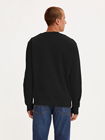 ERKEK BİSİKLET YAKA SİYAH SWEATSHİRT 34257-0008