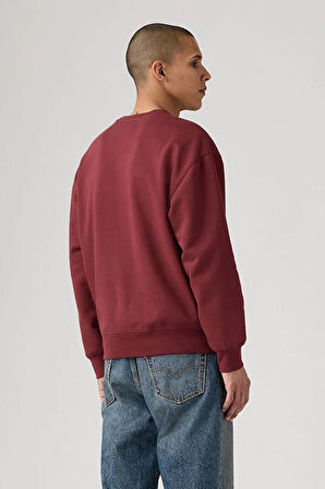 Levi's Erkek Relaxed Graphic Crewneck Bordo Sweatshirt - 38712-0385 