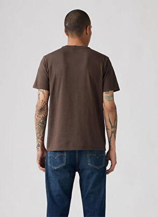 Levi's Erkek Standart Fit Basic Kahverengi T-Shirt - 56809-0171