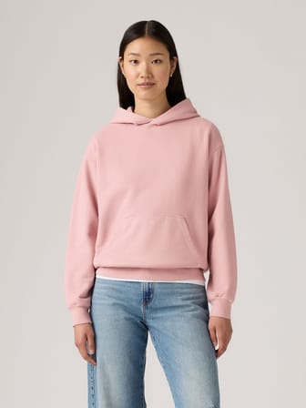 KADIN PEMBE KAPÜŞONLU SWEATSHİRT A8790-0017