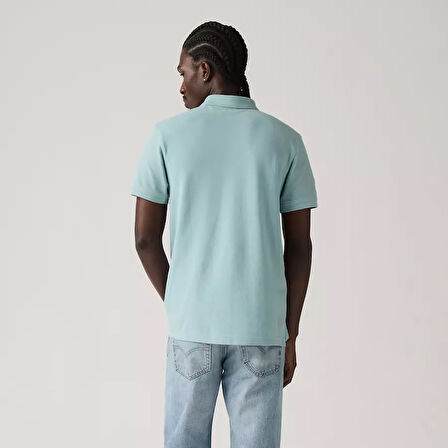 Levi's Erkek 100% Pamuk Standard Fit Polo Yaka Su Yeşili T-Shirt - 35883-0283