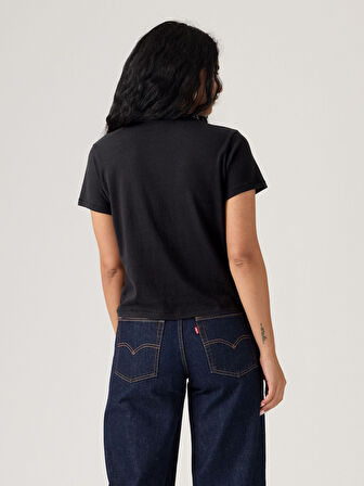 KADIN SİYAH TAŞ DETAYLI T-SHİRT A2226-0120