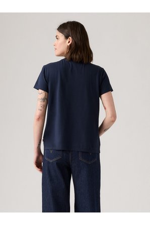 Levi's Kadın Bisiklet Yaka Desenli Lacivert T-Shirt - 17369-3156