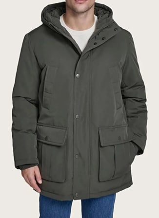 Dockers Gri Erkek Regular Fit Mont Gri Arctic Cloth Padded Utility Par