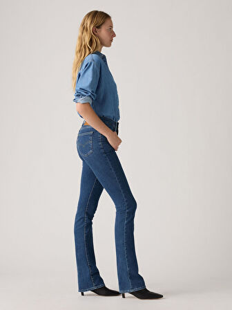 725 HİGH RİSE BOOTCUT TRIANGLE EXPLORATI KADIN MAVİ JEAN KOT PANTOLON 18759-0234