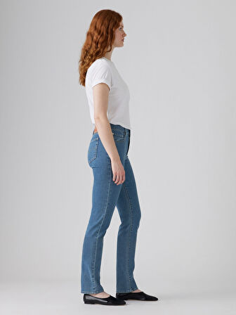 724 HİGH RİSE STRAİGHT ROLLING RIVER KADIN MAVİ JEAN KOT PANTOLON 18883-0397