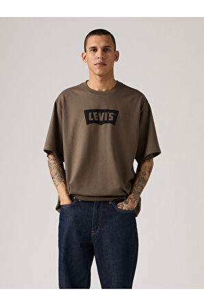 Levi's Erkek Kahverengi Bisiklet Yaka Rahat Kesim Loose T-shirt -  001TR-0004