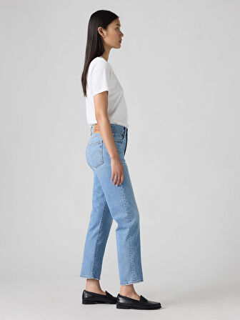 501 CROP KADIN MAVİ JEAN PANTOLON A7739-0034