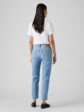 501 CROP KADIN MAVİ JEAN PANTOLON A7739-0034