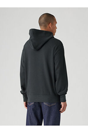 Levi's Batwing Logo Erkek Kapüşonlu Siyah Sweatshirt 003VL-0003