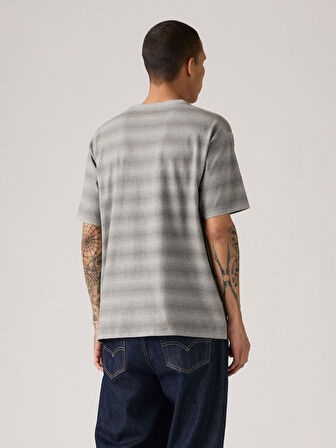 RED TAB VINTAGE ERKEK ÇİZGİLİ GRİ T-SHİRT 005KX-0000