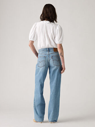 BAGGY DAD KADIN MAVİ JEAN PANTOLON 001TI-0004