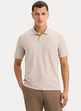 Bej Erkek Pamuklu Polo T-Shirt A8826-0026