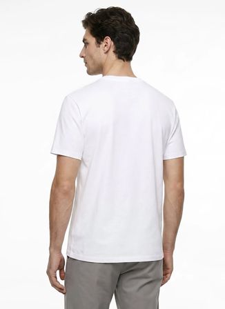 Beyaz Erkek Pamuklu T-Shirt 003H9-0008