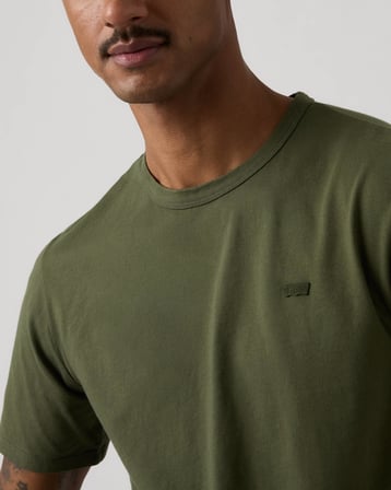 LEVI'S ORIGINAL TEE GARMENT DYE DEEP ERKEK KOYU YEŞİL BİSİKLET YAKA T-SHİRT 005GX-0011