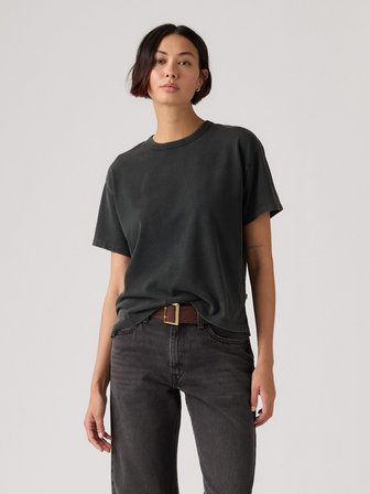 VİNTAGE SS 90S FADE WASHED KADIN SİYAH T-SHİRT 005IX-0001