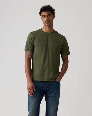 LEVI'S ORIGINAL TEE GARMENT DYE DEEP ERKEK KOYU YEŞİL BİSİKLET YAKA T-SHİRT 005GX-0011