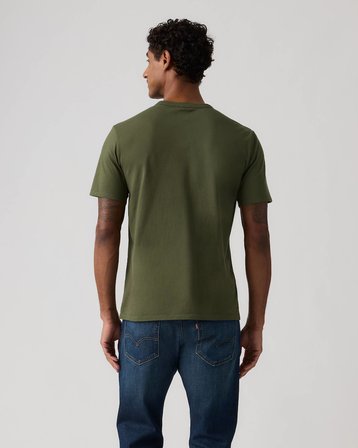 LEVI'S ORIGINAL TEE GARMENT DYE DEEP ERKEK KOYU YEŞİL BİSİKLET YAKA T-SHİRT 005GX-0011