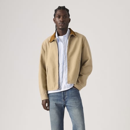 CASTRO FULL ZIP TIGERS EYE CANVAS ERKEK KAHVERENGİ CEKET 005AF-0004