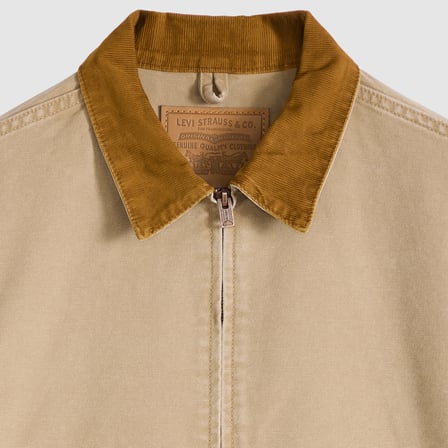 CASTRO FULL ZIP TIGERS EYE CANVAS ERKEK KAHVERENGİ CEKET 005AF-0004