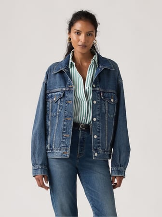90S TRUCKER WONDER WHY KADIN MAVİ JEAN KOT CEKET A1743-0154