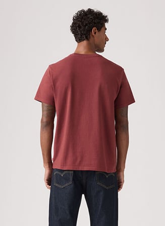 RELAXED FİT LEVI'S AMERICAN ERKEK BORDO BİSİKLET YAKA T-SHİRT A2082-0370