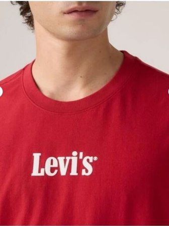 Levi's Erkek Bisiklet Yaka Kısa Kollu Kırmızı T-Shirt - A20820363
