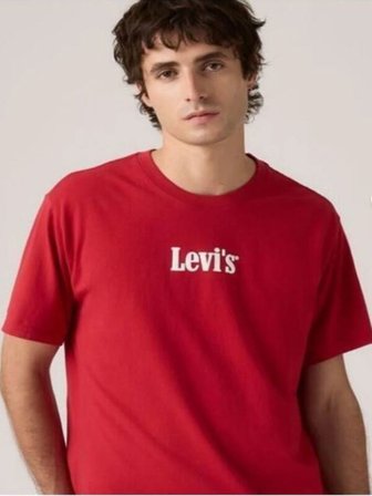 Levi's Erkek Bisiklet Yaka Kısa Kollu Kırmızı T-Shirt - A20820363