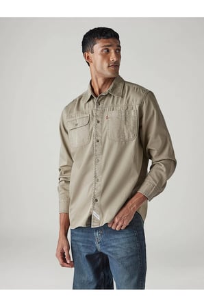 Levi's Erkek Rahat Kesim Cepli Bej Gömlek-0061H-0005