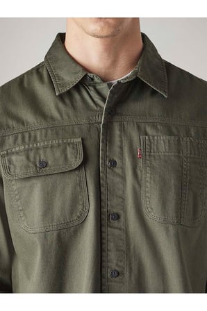 Levi's Erkek Rahat Kesim Cepli Yeşil Gömlek-0061H-0004
